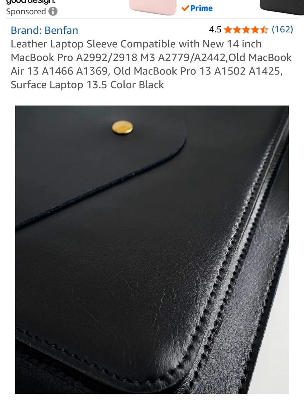 N/A black leather